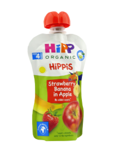 HIPPiS Mere-Banane cu Capsuni (4 luni) 100 g /8521/ N1