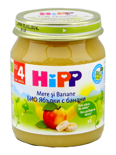 HIPP Fructe, Mere si banane (4 luni) 125 g /4210/