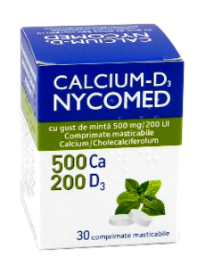 Calcium-D3 Nycomed cu gust de menta