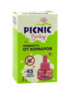 Репеллент PICNIC BABY жидкость от комаров 45 ночей N1