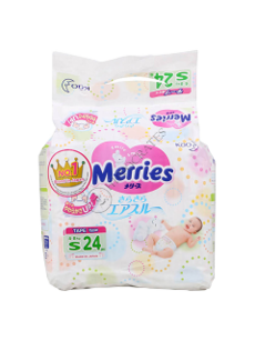 MERRIES Size S №24 4-8 kg (Small) scutece N24