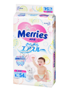 MERRIES Size L №54 9-14kg (SJ) scutece N54