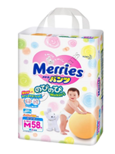 MERRIES Size M №58 6-11kg (SJ) chilotei-scutece N58