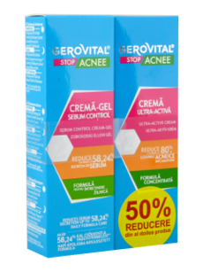 Gerovital Stop Acnee Pachet Promo crema- gel sebum control +crema ultra activa  N1