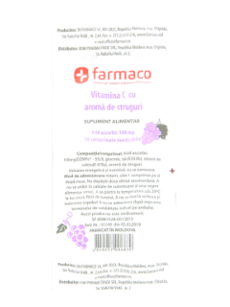 Acid ascorbic cu glucosi (vitamina C) struguri N10