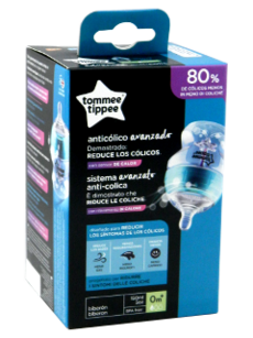 Biberon (0+) 150 ml anticolici cu senzor de temperatura si sistem de ventilatie TT0025