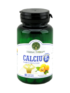 Calciu cu vitamina D3 cu aroma de caise N60