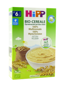 HIPP Terci organic fara lapte 100 % Multicereale ( 6 luni ) 200 g /30405/ N1