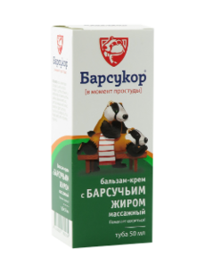 Barsucor balsam-crema pentru masaj cu untura de bursuc