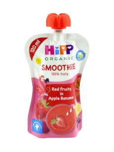 HIPP SMOOTHiE Fructe rosii cu mar, banana 120 ml /84000/ N1