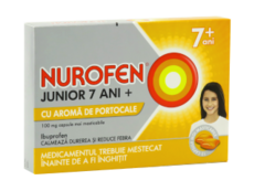 Nurofen Junior 7+ ani cu aroma de portocale N12