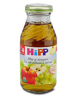 ХИПП Яблочно - виноградный сок (с 4 -ех месяцев) 200 мл /8030/ N1