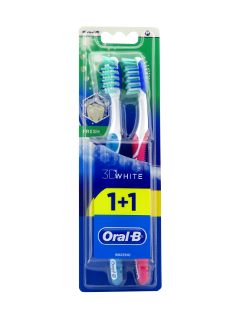 Зубная щетка Oral-B 3D White Fresh 40 Medium 1+1 N1