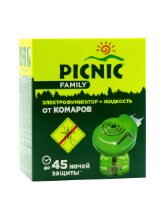 Репеллент PICNIC FAMILY электро-фумигатор + жидкость от комаров 45 ночей N1